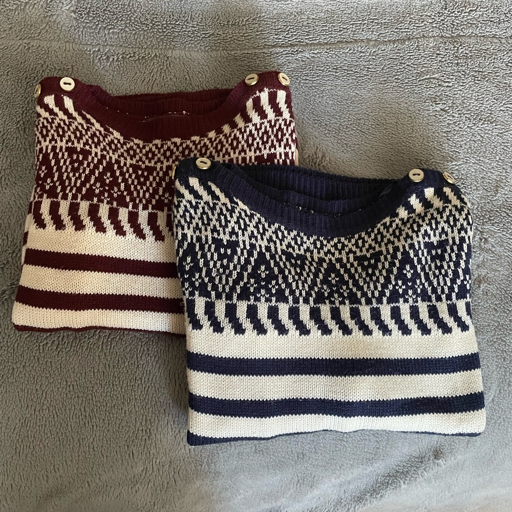 Suzy Shier Stripped Sweaters (2 pack) - Size S